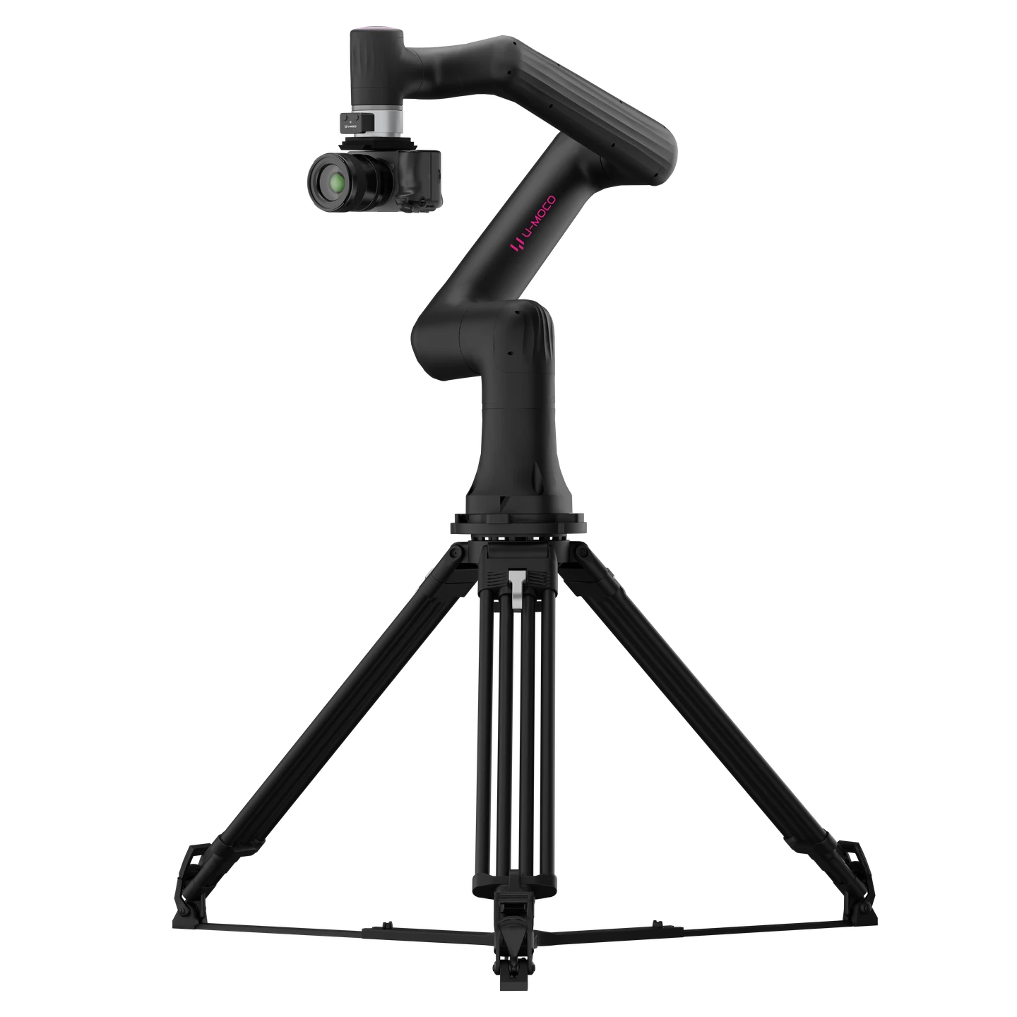 U-MOCO GO camera robot mounted on a floor-standing tripod